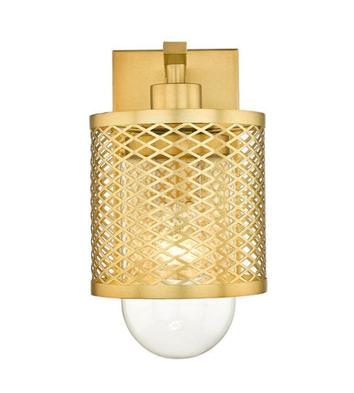 Steel Classical Mesh Caged with Clear Glass Shade Wall Sconce - LV LIGHTING
