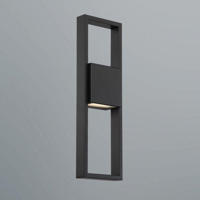 LED Black Aluminum Frame with Glass Diffuser Outdoor Wall Sconce - LV LIGHTING