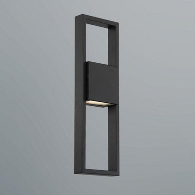 LED Black Aluminum Frame with Glass Diffuser Outdoor Wall Sconce - LV LIGHTING