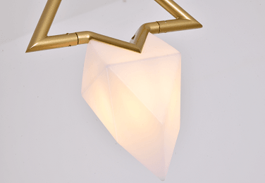 Gold with White Acrylic Shade Single Pendant - LV LIGHTING