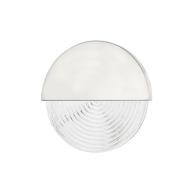 LED Steel Frame with Clear Glass Shade Round Wall Sconce - LV LIGHTING