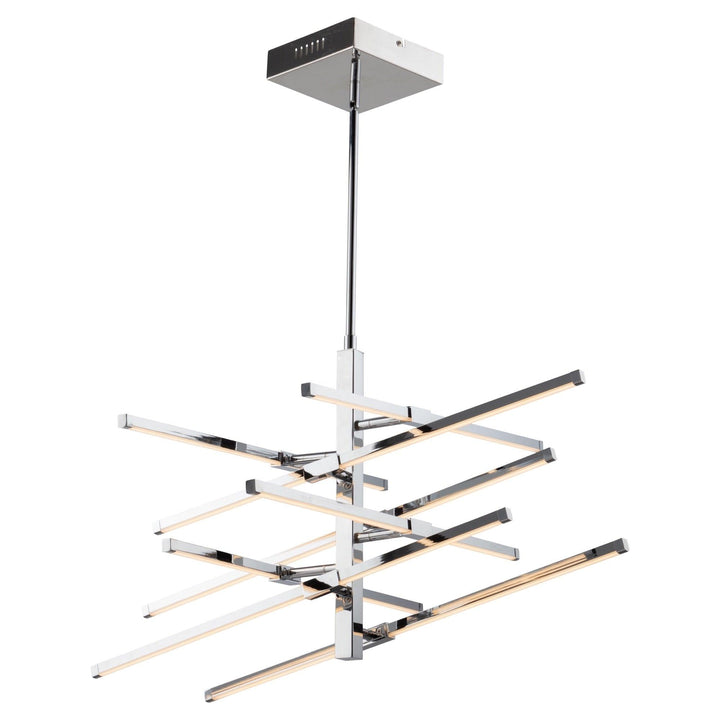LED Chrome with Adjustable Arms Chandelier - LV LIGHTING