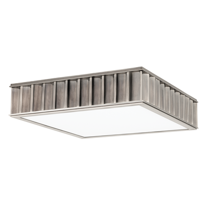 Steel Frame with Frosted Glass Shade Square Flush Mount