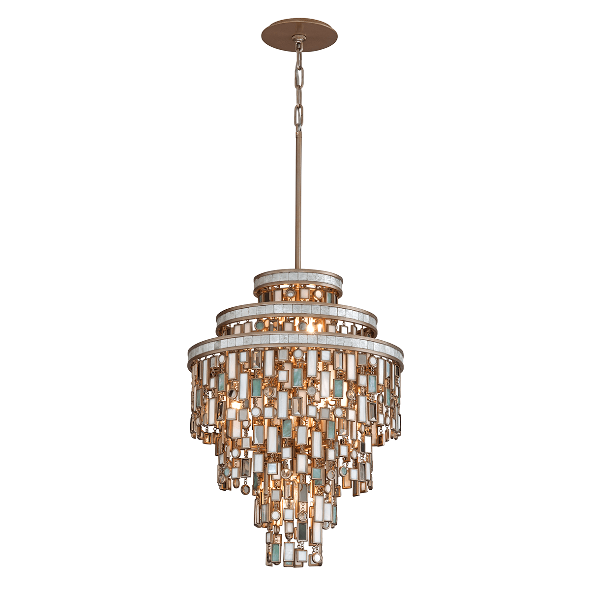 Dolcetti Silver with Mixed Shells Pendant - LV LIGHTING