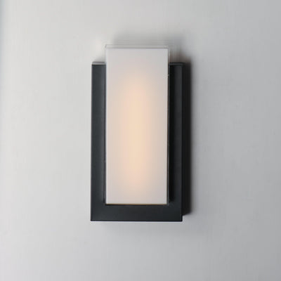 LED Black Aluminum Frame with Acrylic Diffuser Outdoor Wall Sconce - LV LIGHTING