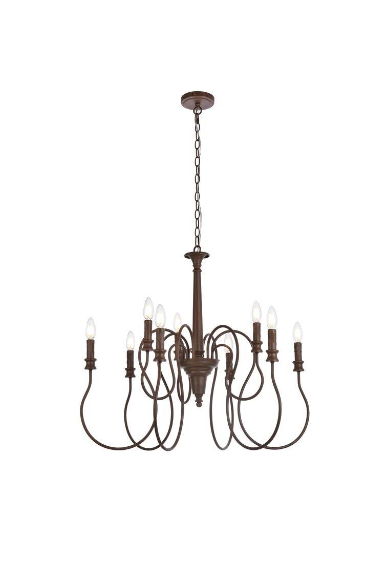 Weathered Dove with 9 Lights Chandelier - LV LIGHTING