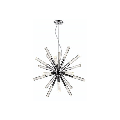 LED Steel Frame with Seeded Acrylic Rod Chandelier - LV LIGHTING