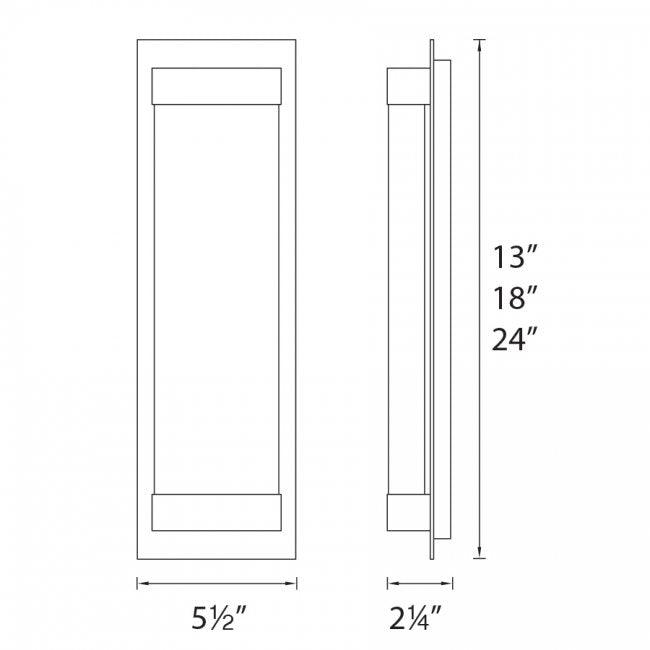 LED Aluminum Frame with Seedy Glass Diffuser Wall Sconce - LV LIGHTING