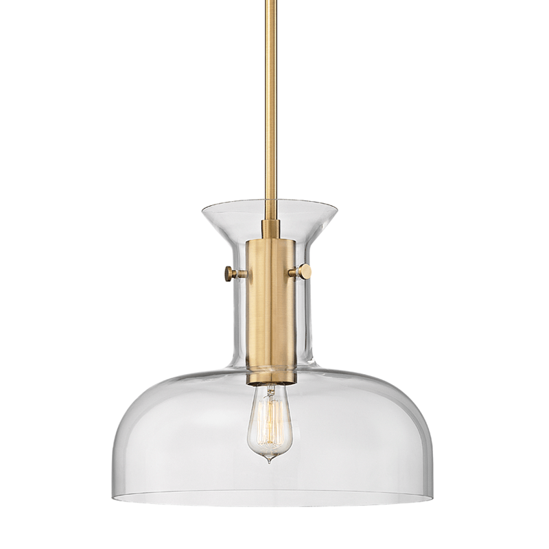 Steel Rod with Clear Glass Shade Pendant - LV LIGHTING