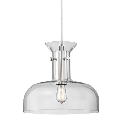 Steel Rod with Clear Glass Shade Pendant - LV LIGHTING