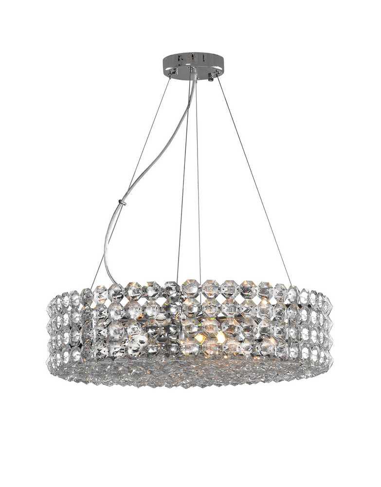 Chrome with Crystal Round Chandelier - LV LIGHTING