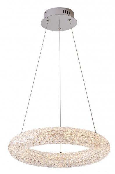 LED Chrome with Acrylic Ring Chandelier - LV LIGHTING