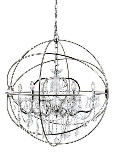 Steel Orbit Frame with Crystal Chandelier - LV LIGHTING