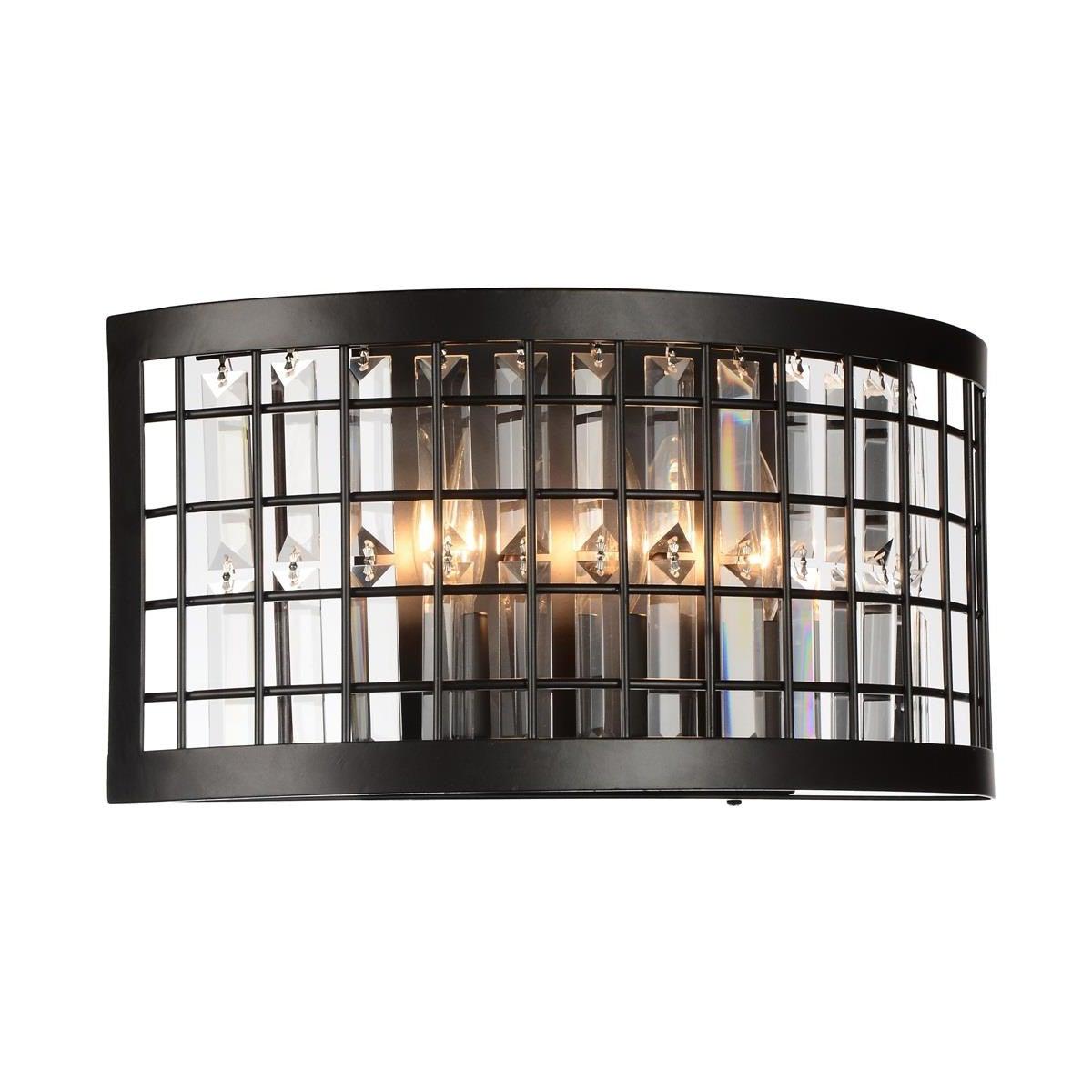 Brown Mesh Shade with Crystal Wall Sconce - LV LIGHTING