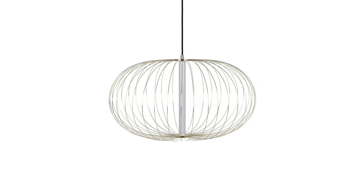 LED Cloth Wire Oval Shade with Cylindrical Diffuser Chandelier - LV LIGHTING