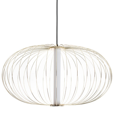 LED Cloth Wire Oval Shade with Cylindrical Diffuser Chandelier - LV LIGHTING