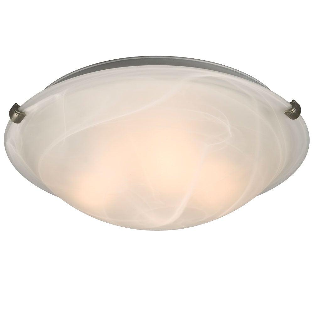 Pewter with Marbled Glass Flush Mount (Clearance) - LV LIGHTING
