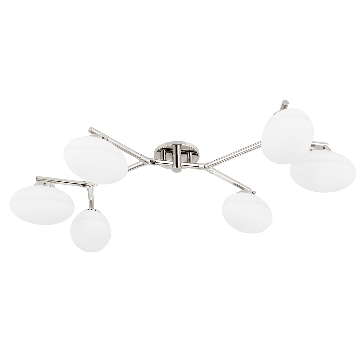 Steel Branch Arm with Frosted Glass Shade Flush Mount - LV LIGHTING