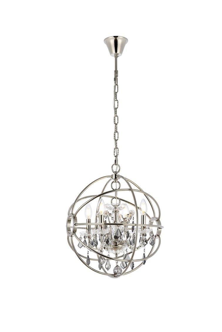 Steel Orbit Frame with Crystal Chandelier - LV LIGHTING