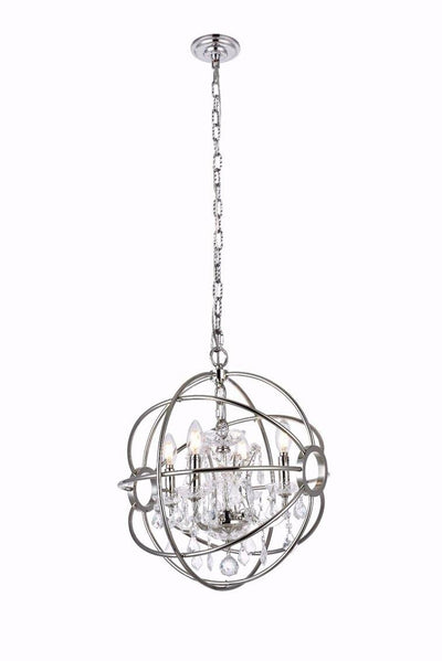 Steel Orbit Frame with Crystal Chandelier - LV LIGHTING