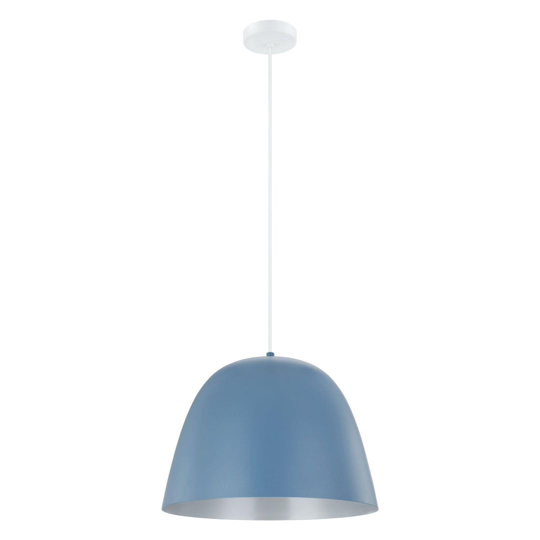 White with Blue Single Light pendant - LV LIGHTING