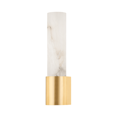 Steel Frame with Cylindrical Spanish Alabster Wall Sconce - LV LIGHTING