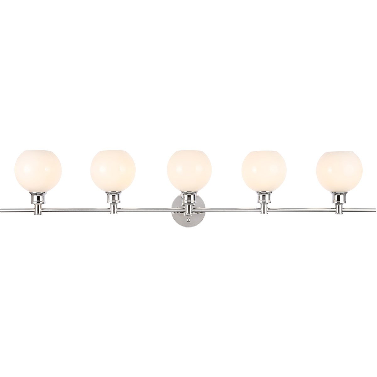 Chrome with Frosted White Shade Wall Sconce - LV LIGHTING