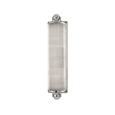 Polished Nickel with Clear Glass Shade Wall Sconce - LV LIGHTING
