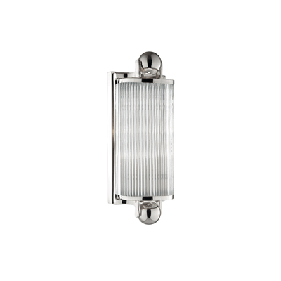 Polished Nickel with Clear Glass Shade Wall Sconce - LV LIGHTING