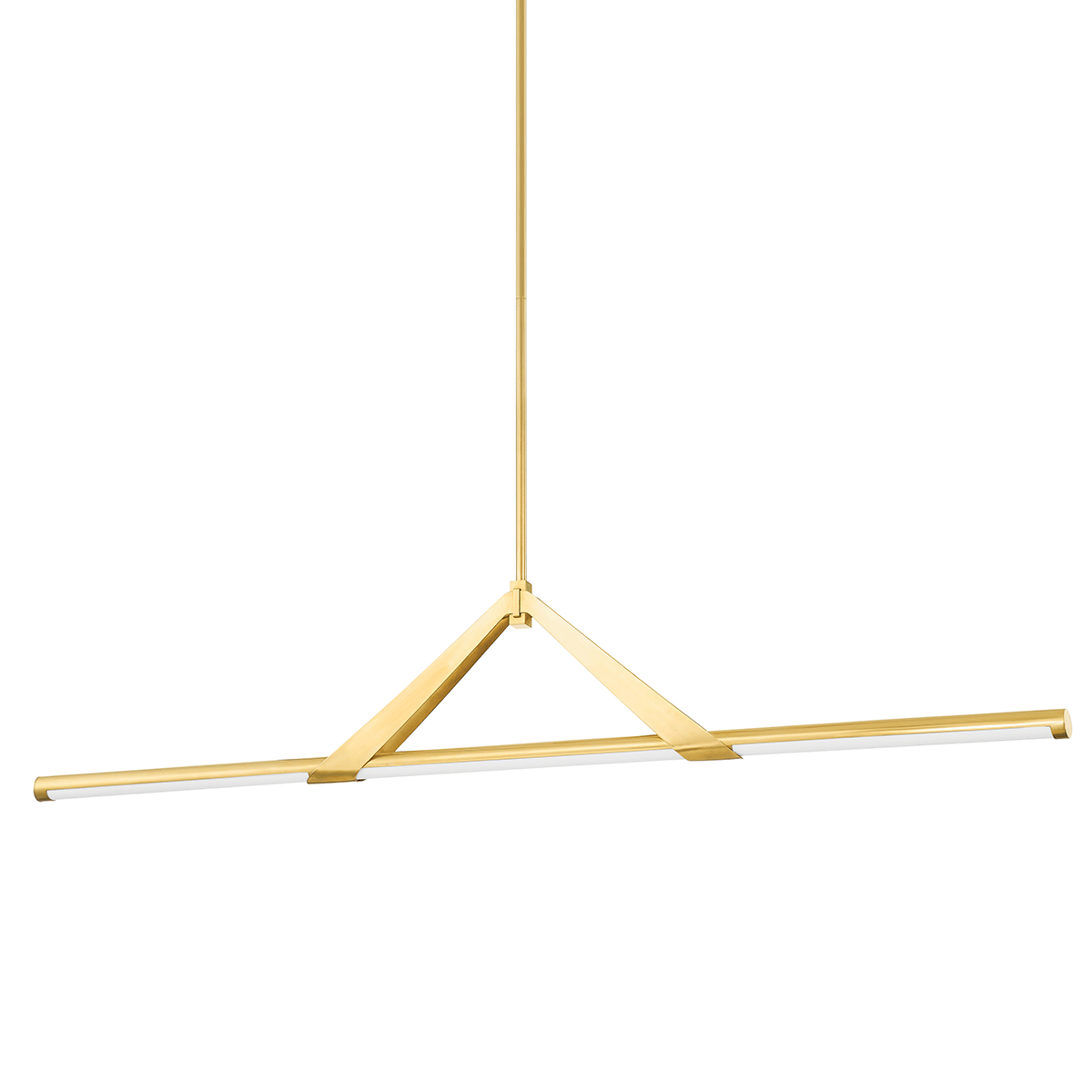LED Steel Straight Streamlined Frame with Acrylic Diffuser Linear Chandelier