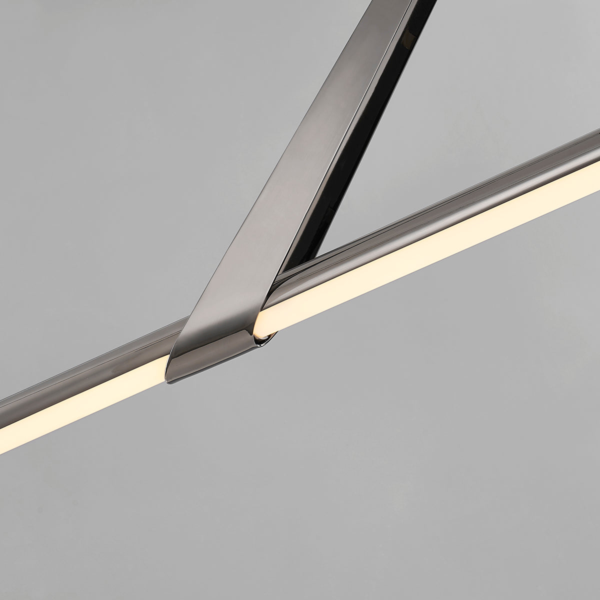 LED Steel Straight Streamlined Frame with Acrylic Diffuser Linear Chandelier
