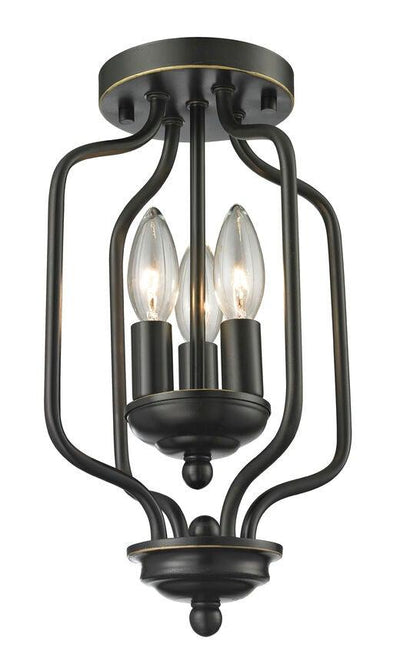 Steel with Curving Arms Flush Mount - LV LIGHTING