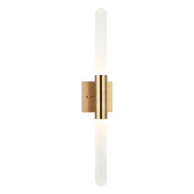 LED Steel Frame with Frosted Glass Rod Double Ended Wall Sconce