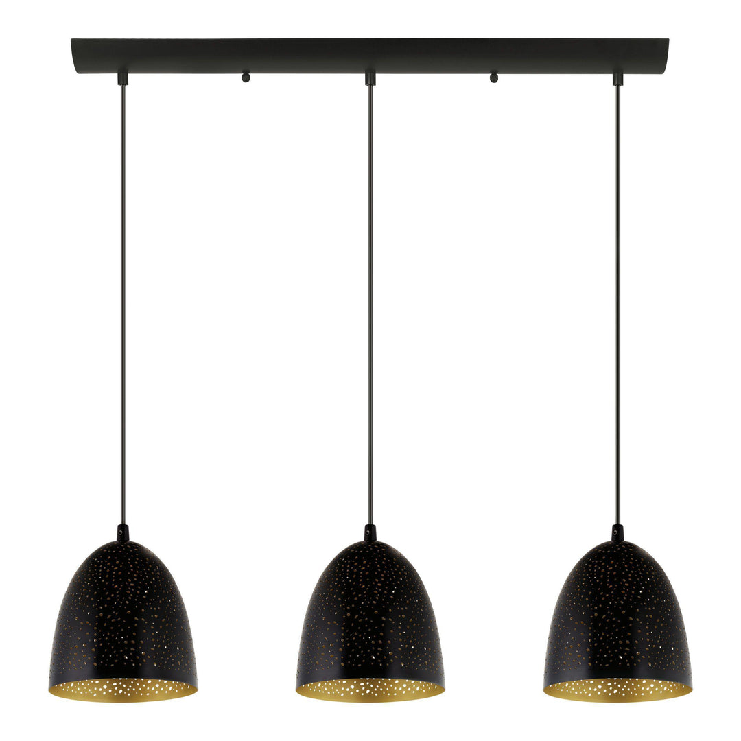 Black with Gold Pendant - LV LIGHTING