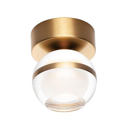 LED Chrome with Acrylic Single Light Flush Mount - LV LIGHTING