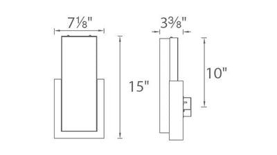 LED Satin Nickel Frame with Ceramic Glazed Glass Diffuser Wall Sconce - LV LIGHTING