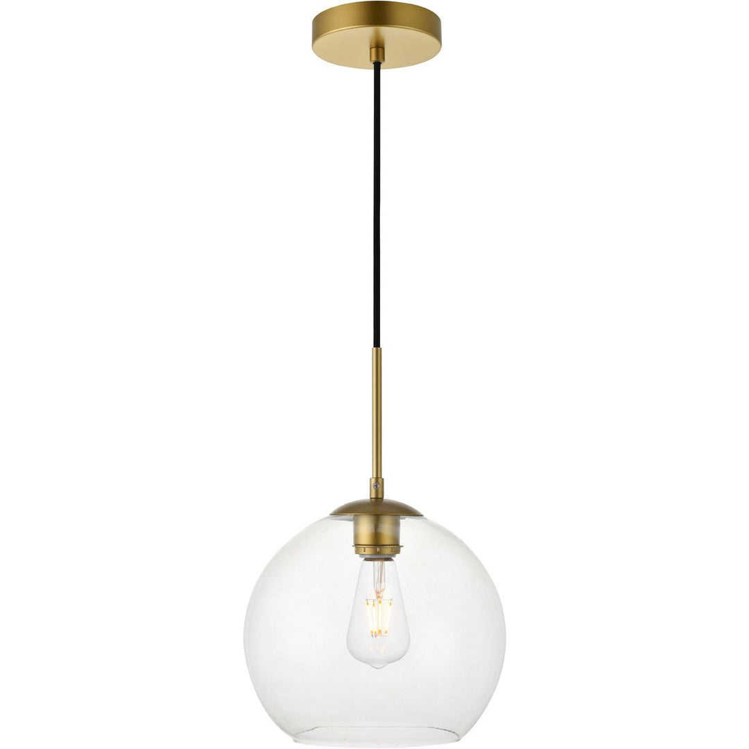 Brass with Clear Shade Pendant - LV LIGHTING