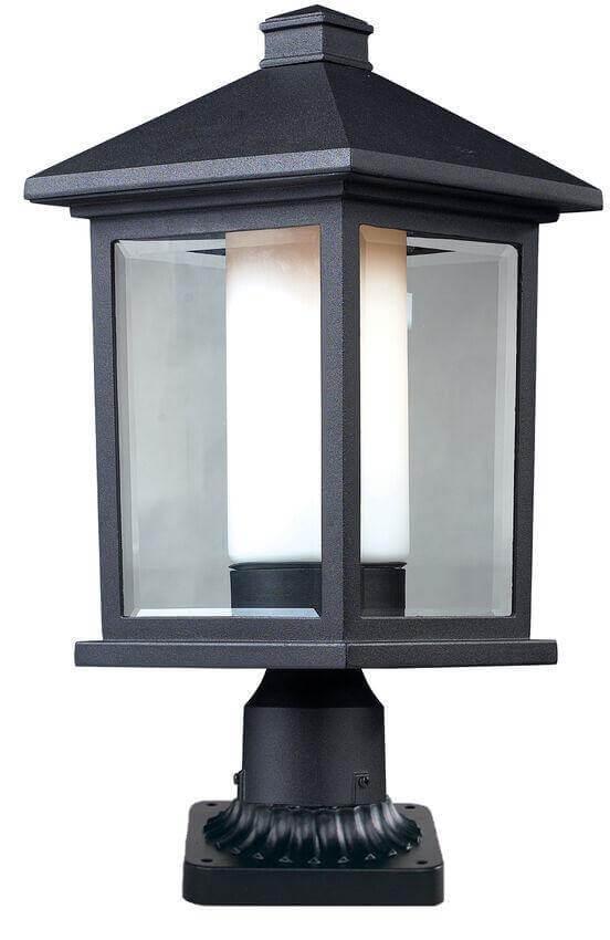 Aluminum with Duel Layered Construction Patterned Base Outdoor Pier Mount - LV LIGHTING