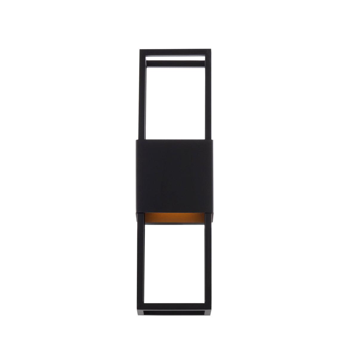 LED Black and Gold Aluminum Frame Outdoor Wall Sconce - LV LIGHTING