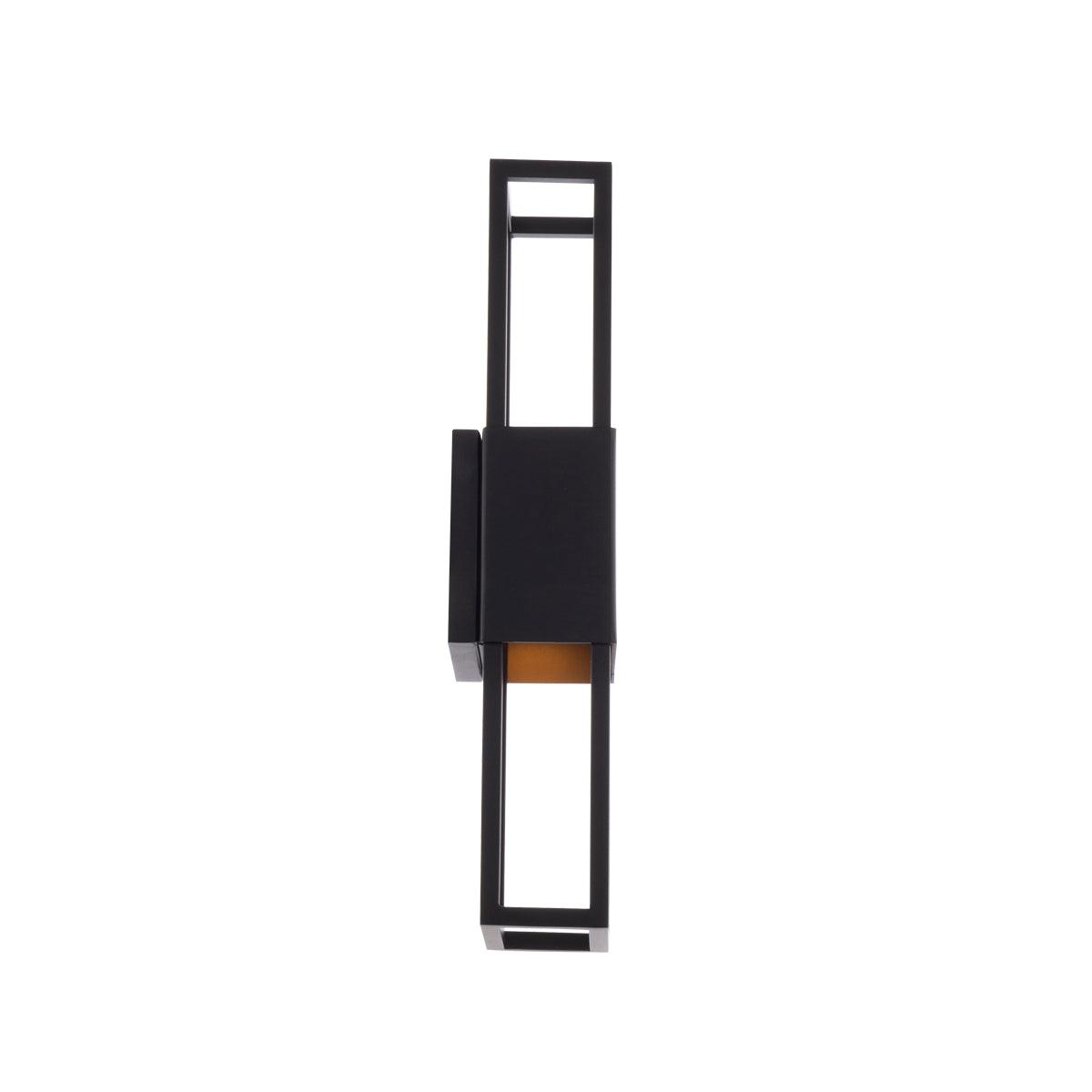 LED Black and Gold Aluminum Frame Outdoor Wall Sconce - LV LIGHTING