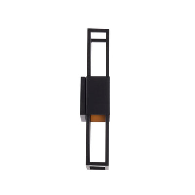 LED Black and Gold Aluminum Frame Outdoor Wall Sconce - LV LIGHTING