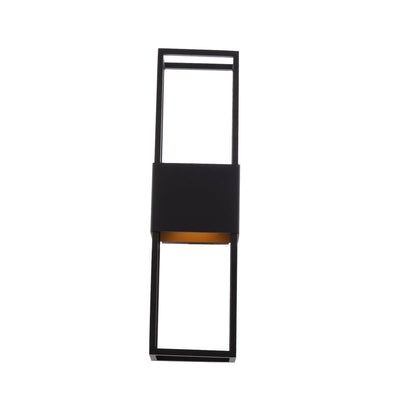 LED Black and Gold Aluminum Frame Outdoor Wall Sconce - LV LIGHTING