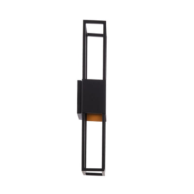 LED Black and Gold Aluminum Frame Outdoor Wall Sconce - LV LIGHTING