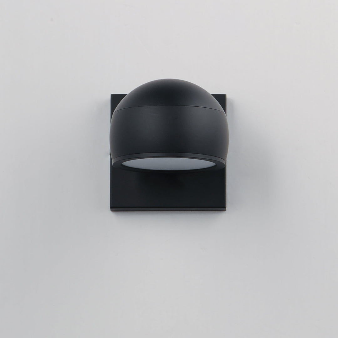 LED Black Sphere Aluminum Frame Outdoor Wall Sconce - LV LIGHTING