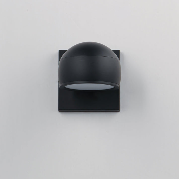 LED Black Sphere Aluminum Frame Outdoor Wall Sconce - LV LIGHTING