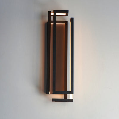 LED Steel Cubist Frame with Acrylic Diffuser Wall Sconce