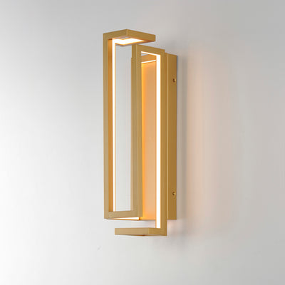 LED Steel Cubist Frame with Acrylic Diffuser Wall Sconce