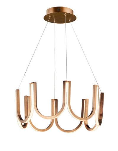 LED Brushed Champagne Chandelier - LV LIGHTING