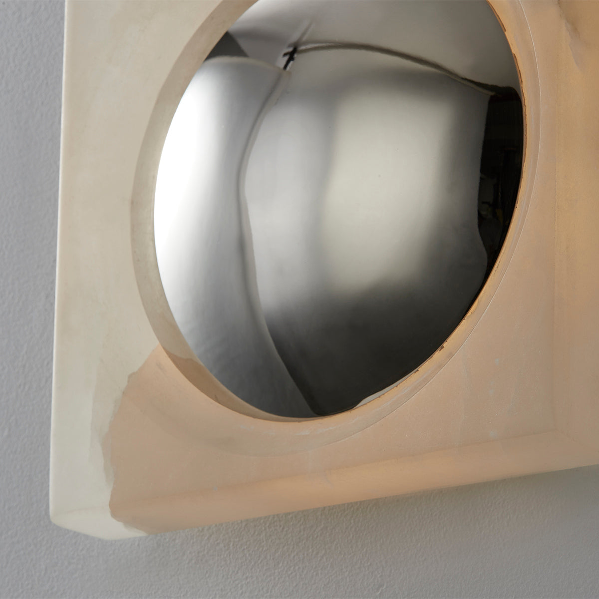 LED Alabaster Frame with Steel Shade Wall Sconce