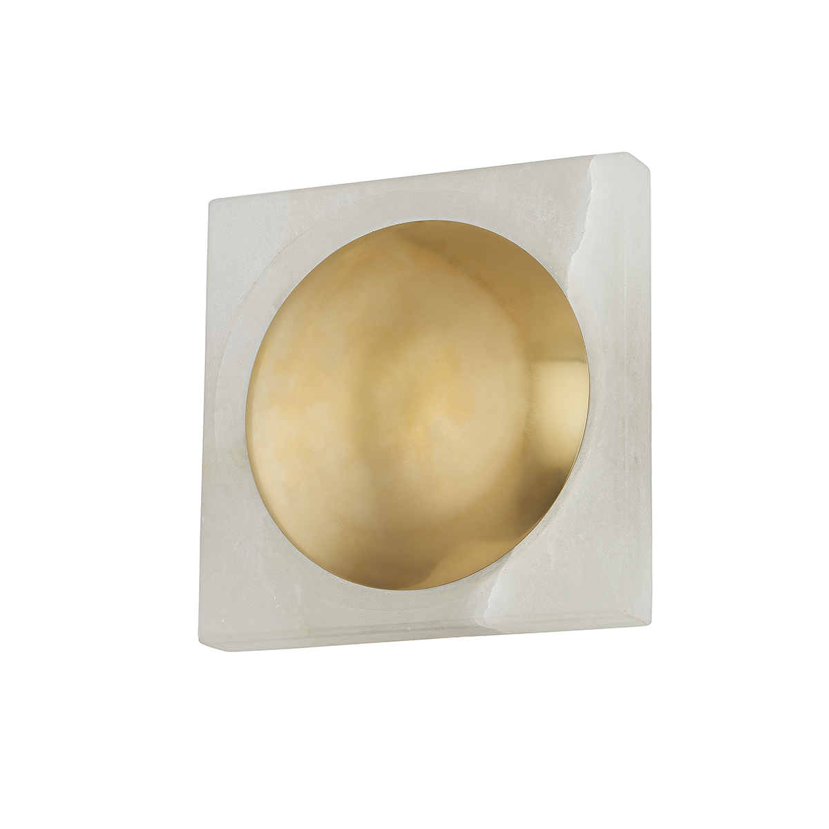 LED Alabaster Frame with Steel Shade Wall Sconce
